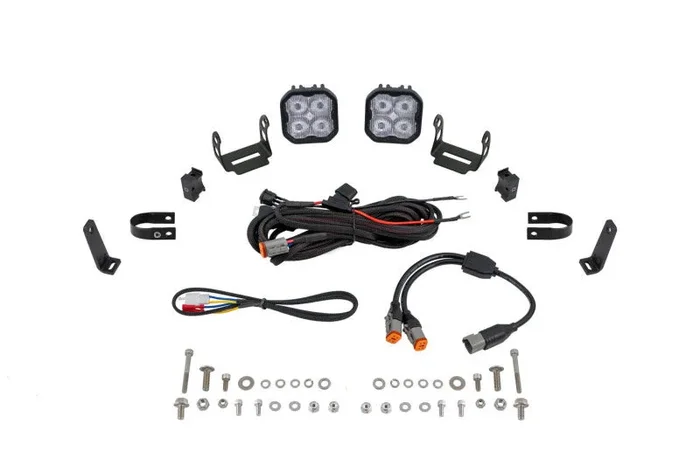 Diode Dynamics SS3 LED Bumper 1 1/4 In Roll Bar Kit Max – White SAE Fog (Pair)