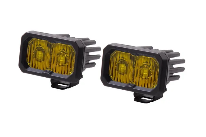 Diode Dynamics Stage Series 2 In LED Pod Pro – Yellow Driving Standard ABL (Pair)