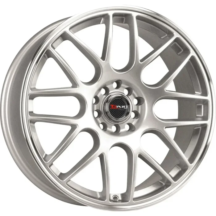 Drag Wheels DR34 Silver w/ Machined Lip 17×7.5 | 5×108/5×115 (DR341775304273S)