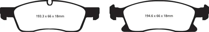 EBC 11+ Dodge Durango 3.6 Yellowstuff Front Brake Pads