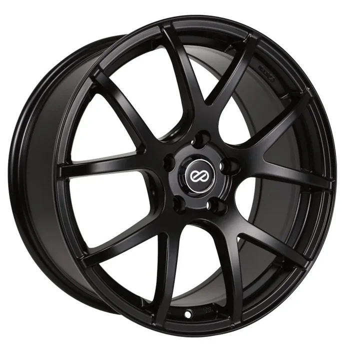 Enkei M52 17×7.5 45mm Offset 5×100 Bolt Pattern 72.6mm Bore Dia Matte Black Wheel