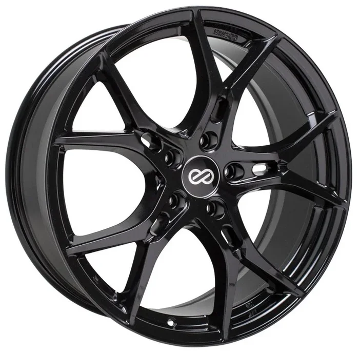 Enkei Vulcan 18X8.0 45mm Offset 5×114.3 Bolt 72.6mm Bore Gloss Black Wheel