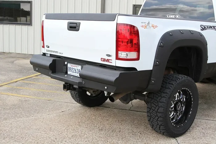 Fab Fours CH14-U3050-1 – Elite Rear Bumper 2 Stage Black Powder Coated