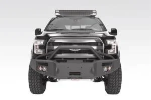 Fab Fours FF15-H3252-1 Premium Heavy Duty Winch Front Bumper – Bulletproof Off-Road