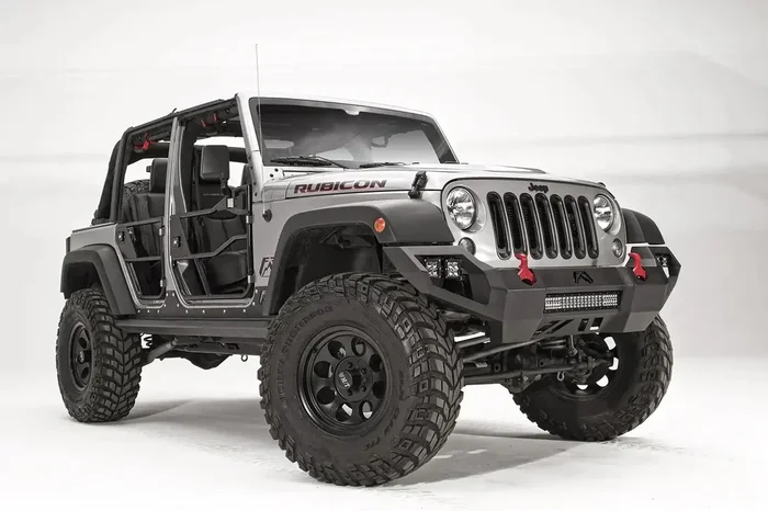 Fab Fours JK07-D1851-B – Vengeance Front Bumper Uncoated/Paintable No Guard [AWSL]