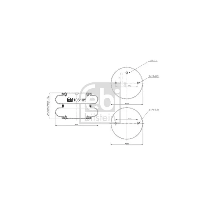 Febi Bilstein 106105 Boot, Air Suspension