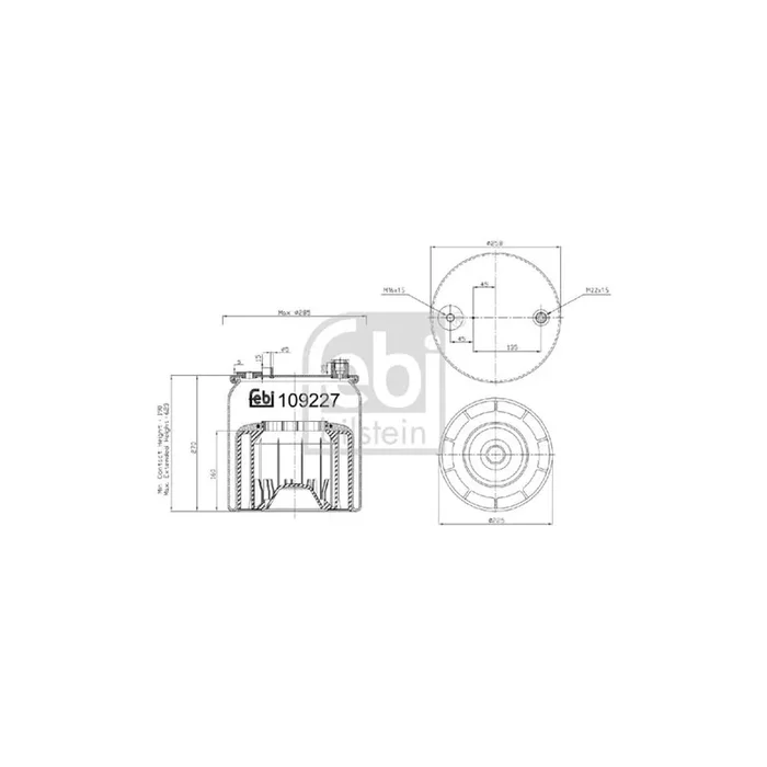 Febi Bilstein 109227 Boot, Air Suspension