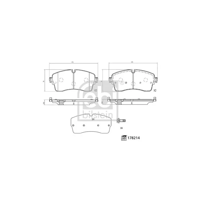 Febi Bilstein 178214 Brake Pad Set