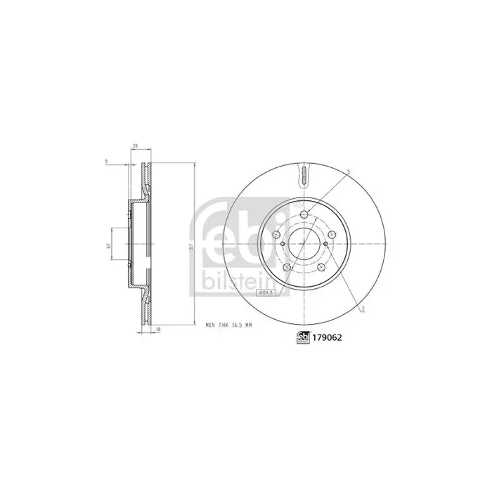 Febi Bilstein 179062 Brake Disc