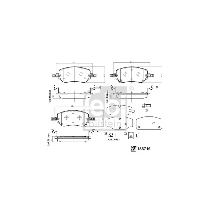 Febi Bilstein 183716 Brake Pad Set