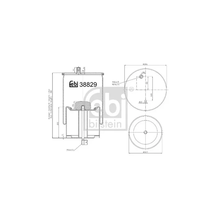 Febi Bilstein 38829 Boot, Air Suspension