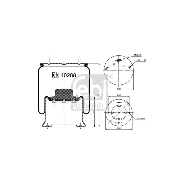 Febi Bilstein 40288 Boot, Air Suspension