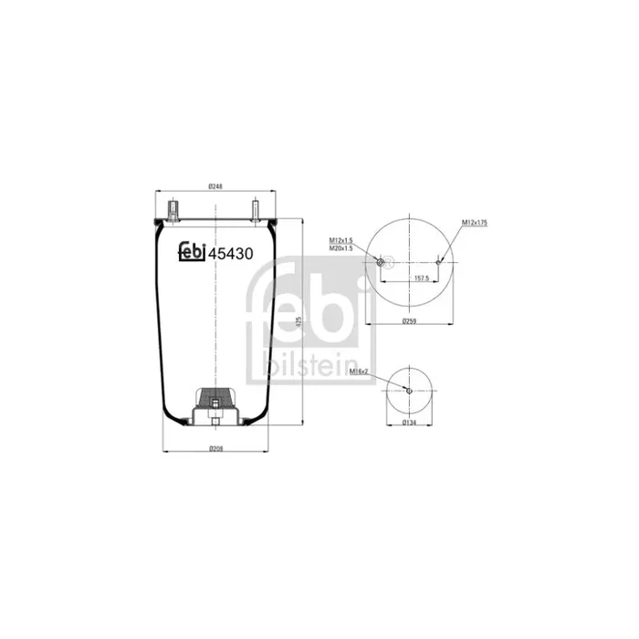 Febi Bilstein 45430 Boot, Air Suspension