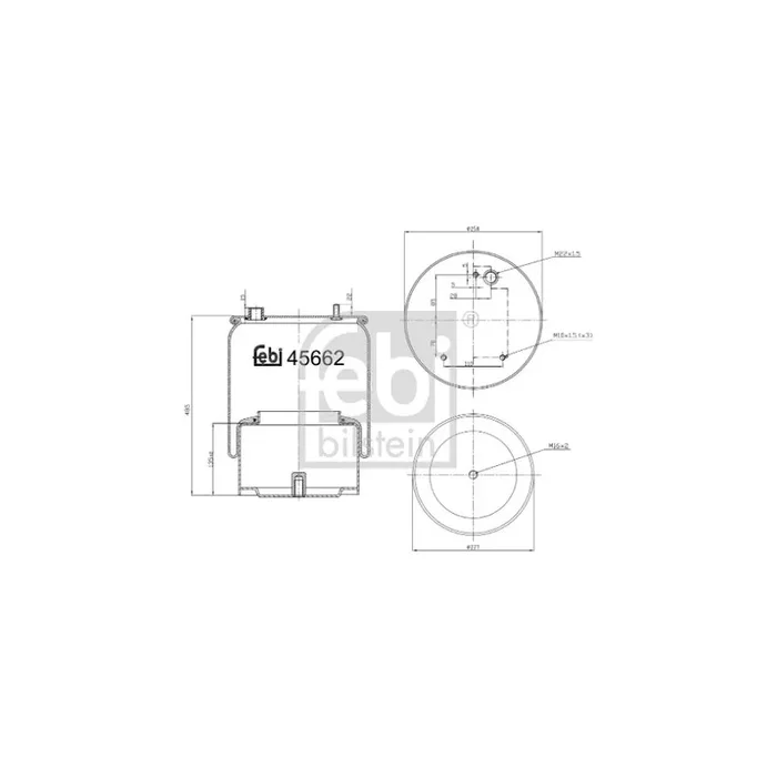 Febi Bilstein 45662 Boot, Air Suspension