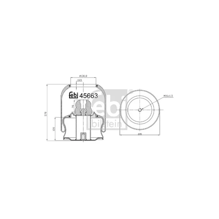 Febi Bilstein 45663 Boot, Air Suspension