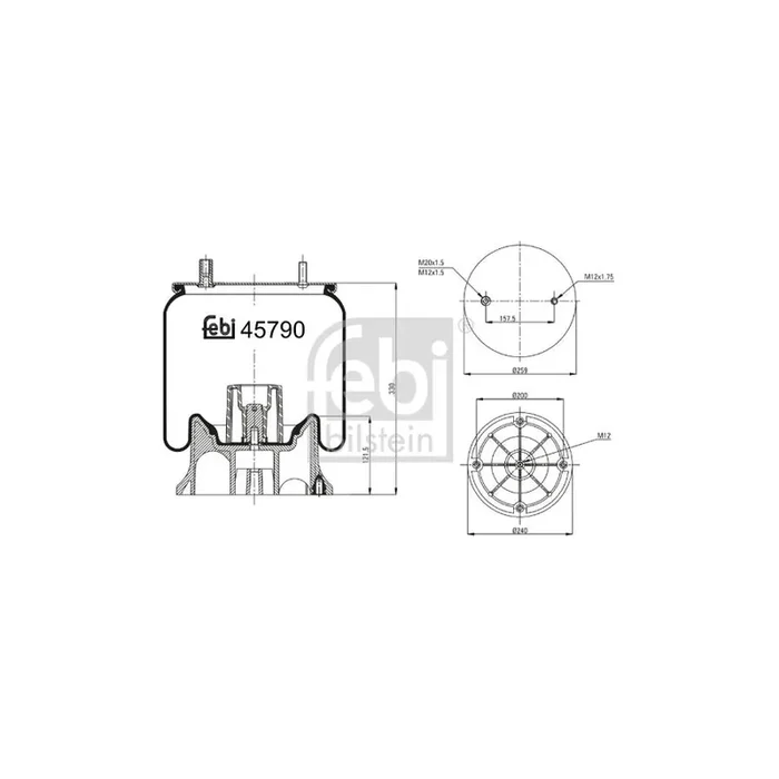 Febi Bilstein 45790 Boot, Air Suspension