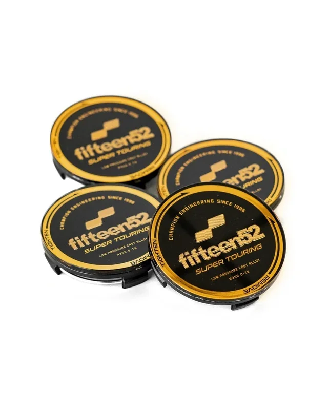 Fifteen52 Super Touring (Chicane/Podium) Center Cap Set of Four – Black/Gold