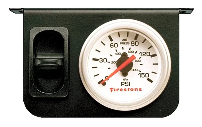 Firestone Air Adjustable Leveling Control Panel w/Single Gauge 0-150psi – White Face (WR17602225)