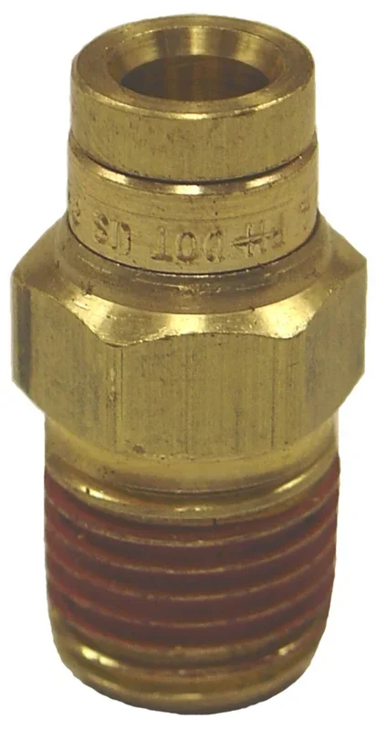 Firestone Male Connector 1/4in. NPT To 1/4in. PTC Straight Brass Air Fitting – 25 Pack (WR17603046)