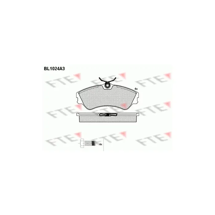 FTE 9010010 Brake Pad Set for VW Transporter