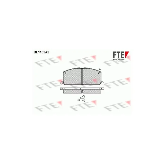 FTE 9010043 Brake Pad Set