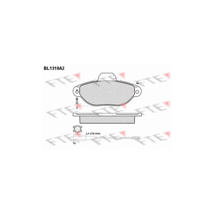 FTE 9010107 Brake Pad Set