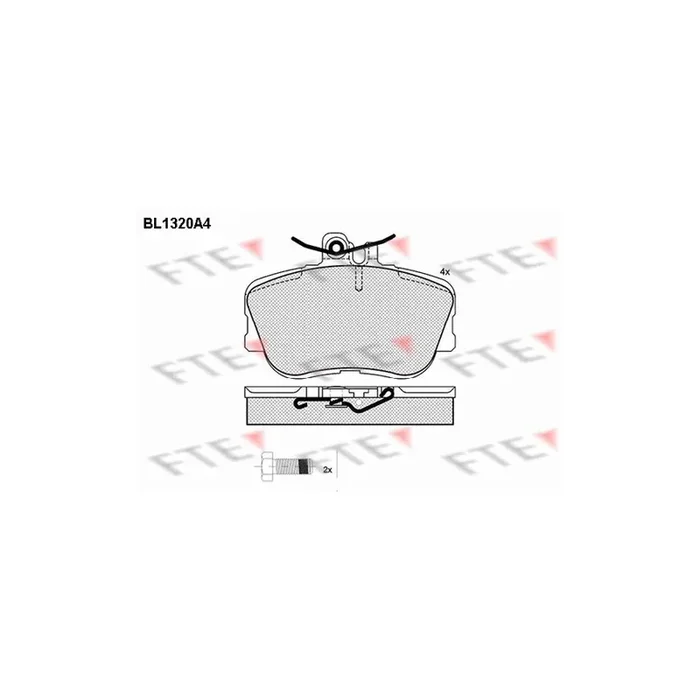 FTE 9010108 Brake Pad Set Suitable for Mercedes-Benz C-Class