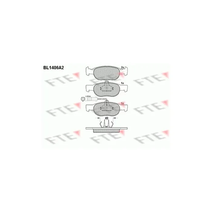 FTE 9010180 Brake Pad Set