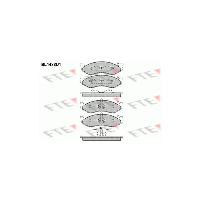 FTE 9010186 Brake Pad Set