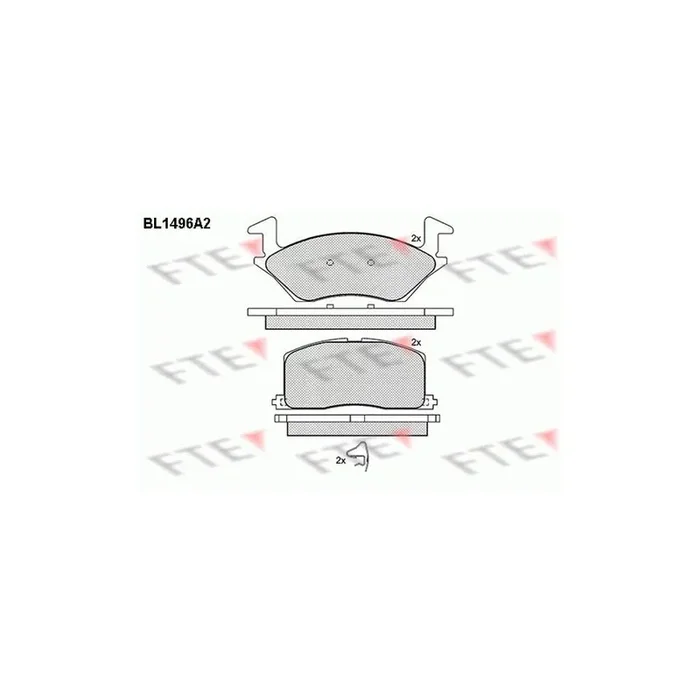 FTE 9010223 Brake Pad Set for Toyota Starlet