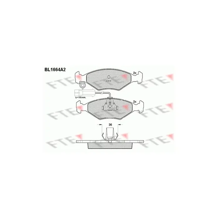 FTE 9010276 Brake Pad Set