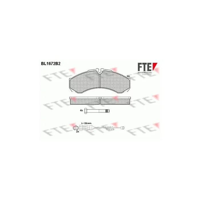 FTE 9010286 Brake Pad Set for Iveco Daily