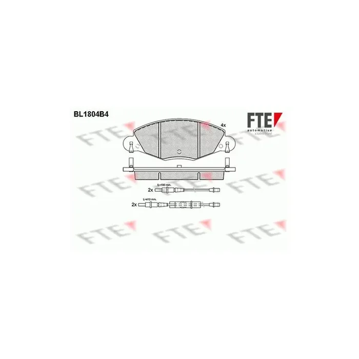 FTE 9010380 Brake Pad Set for Citroã N C5