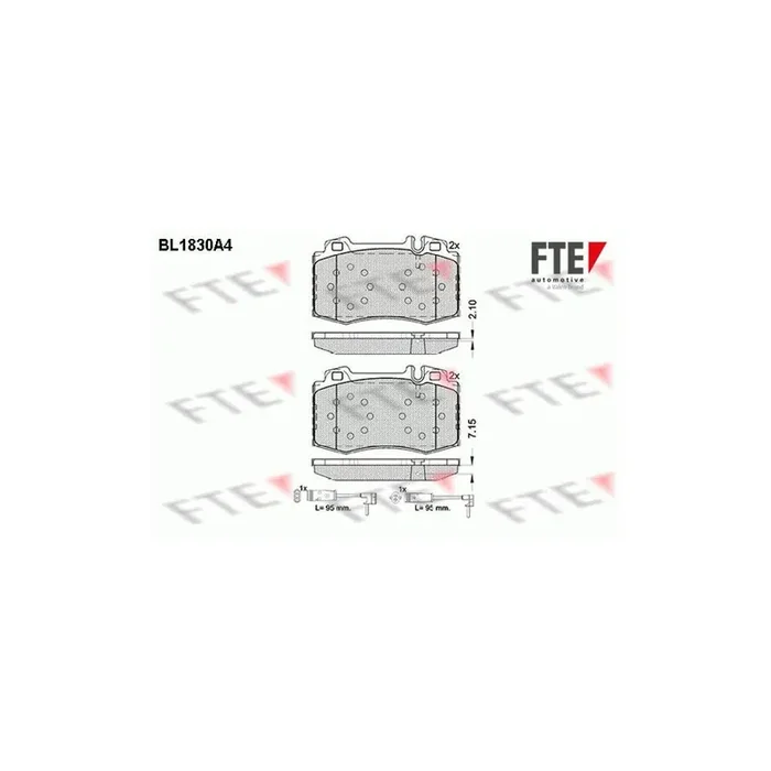 FTE 9010409 Brake Pad Set