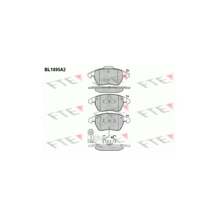 FTE 9010483 Brake Pad Set
