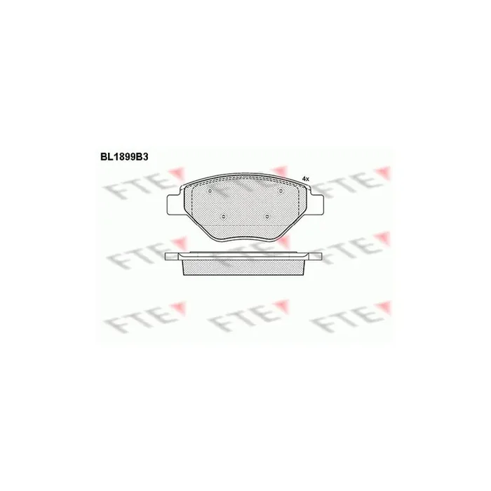 FTE 9010487 Brake Pad Set for Renault Megane