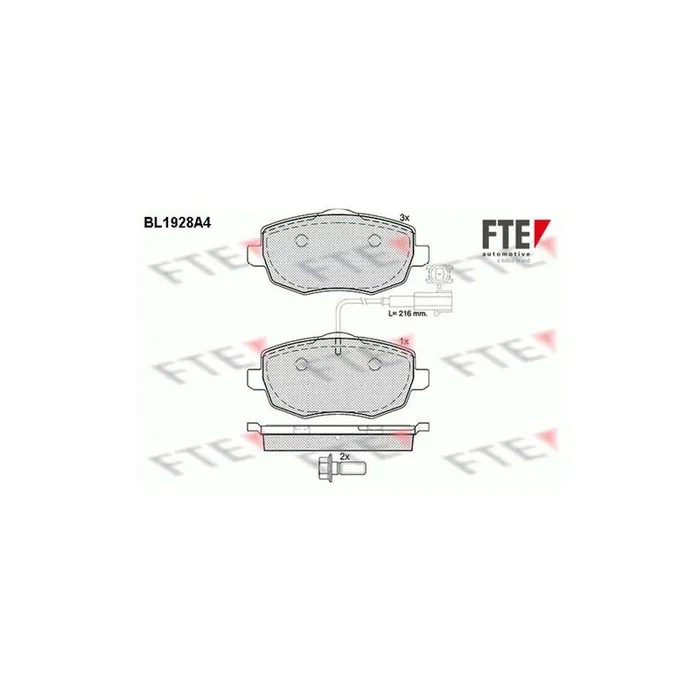 FTE 9010517 Brake Pad Set for Lancia Ypsilon II (843)
