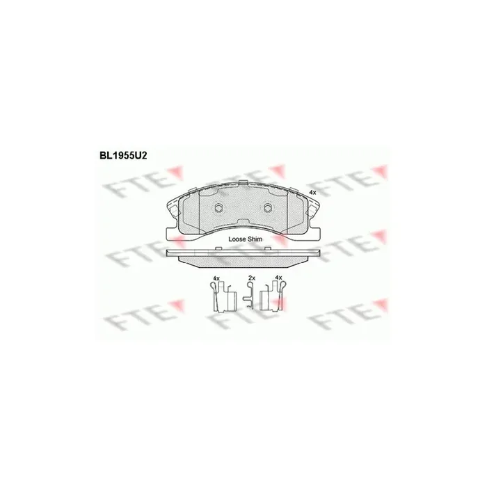 FTE 9010542 Brake Pad Set for Jeep Grand Cherokee II (Wj, Wg)