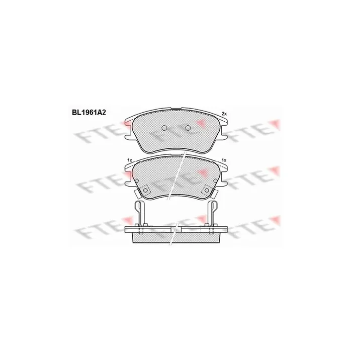 FTE 9010547 Brake Pad Set for Hyundai Amica / Atoz (MX)