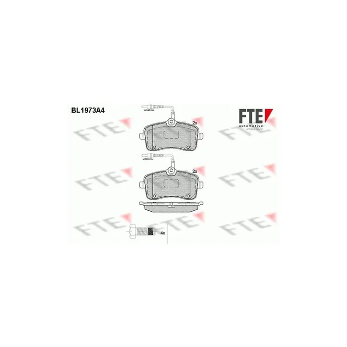 FTE 9010559 Brake Pad Set for Peugeot 407