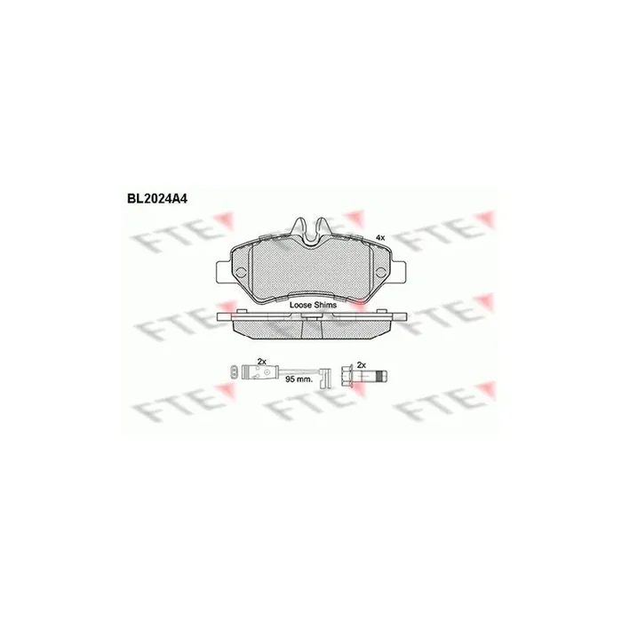 FTE 9010611 Brake Pad Set
