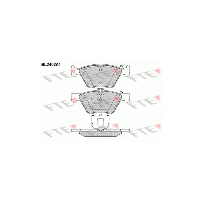 FTE 9010721 Brake Pad Set Suitable for Mercedes-Benz E-Class