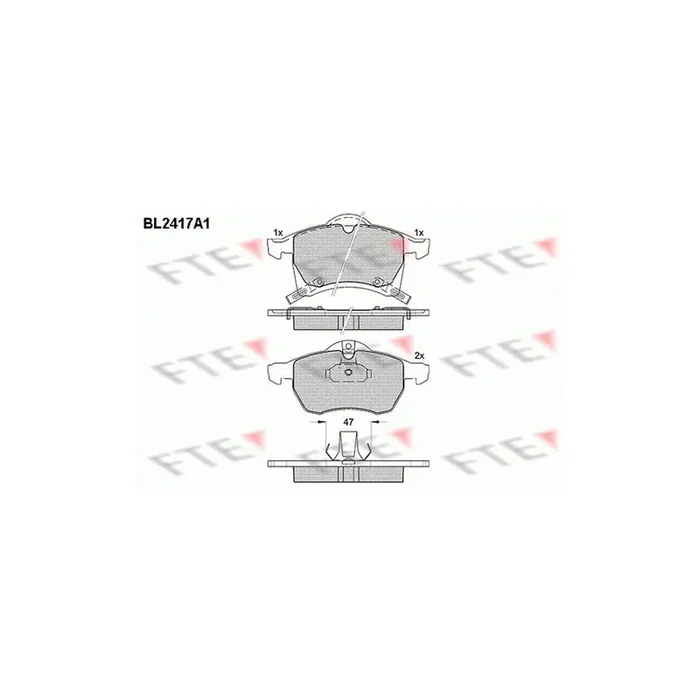 FTE 9010724 Brake Pad Set