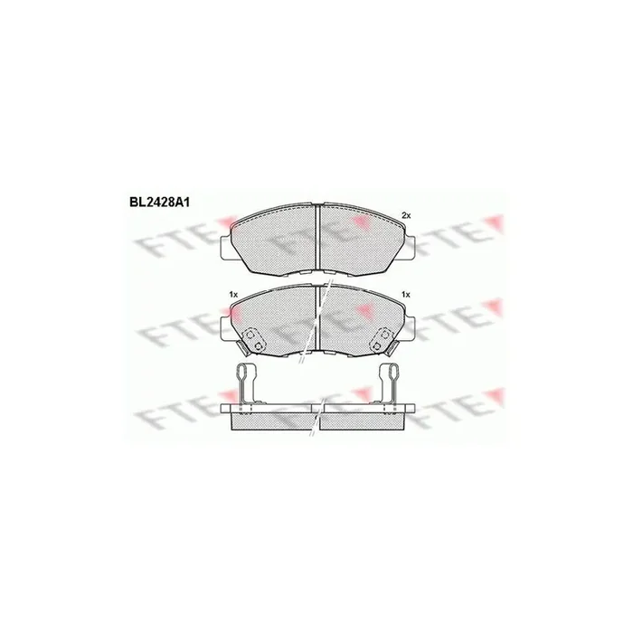 FTE 9010728 Brake Pad Set for Honda CIVIC