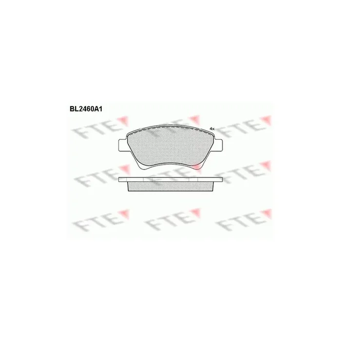 FTE 9010745 Brake Pad Set for Renault Kangoo