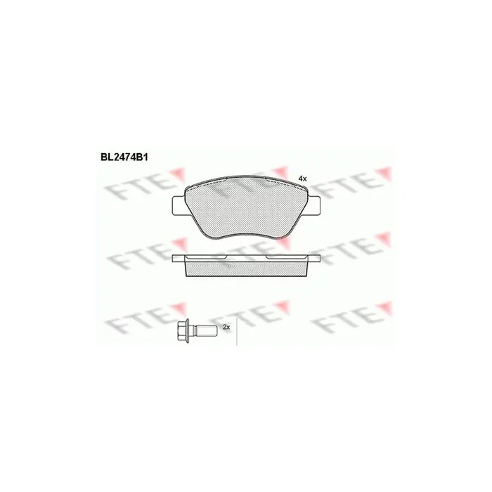 FTE 9010754 Brake Pad Set