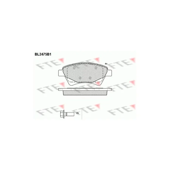 FTE 9010756 Brake Pad Set