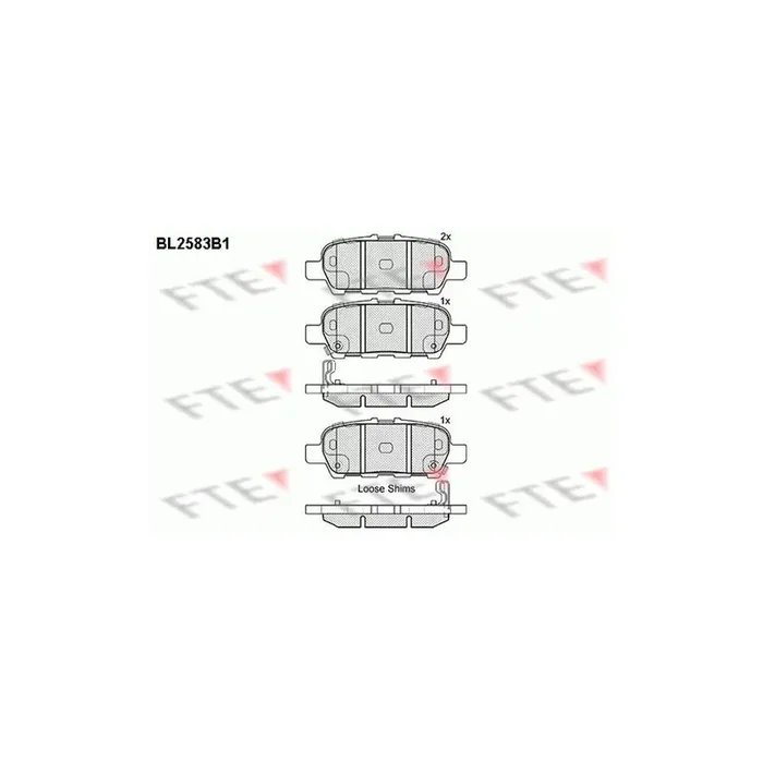 FTE 9010834 Brake Pad Set