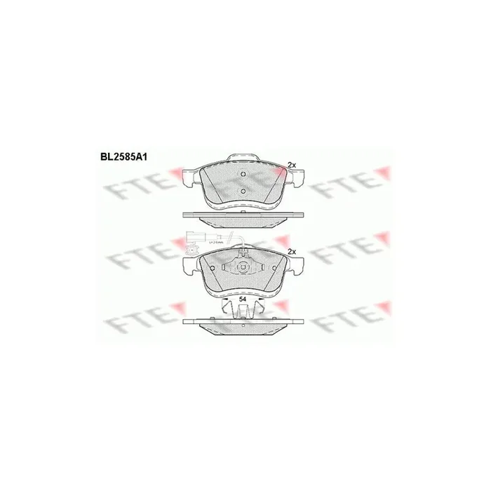 FTE 9010836 Brake Pad Set