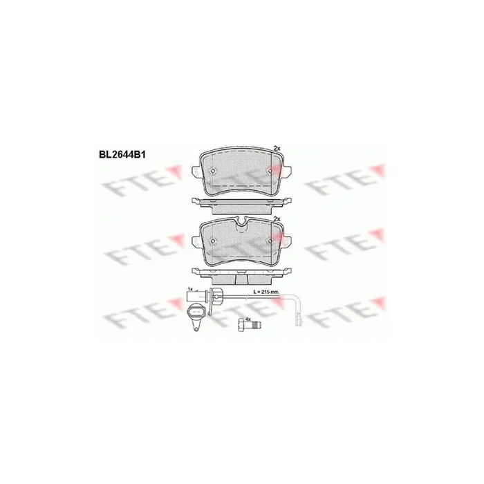 FTE 9010887 Brake Pad Set